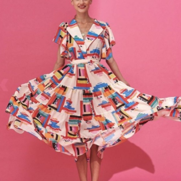 Karavan Athens Multi-Color Flutter Sleeve Midi Sundress - Picture 2 of 11